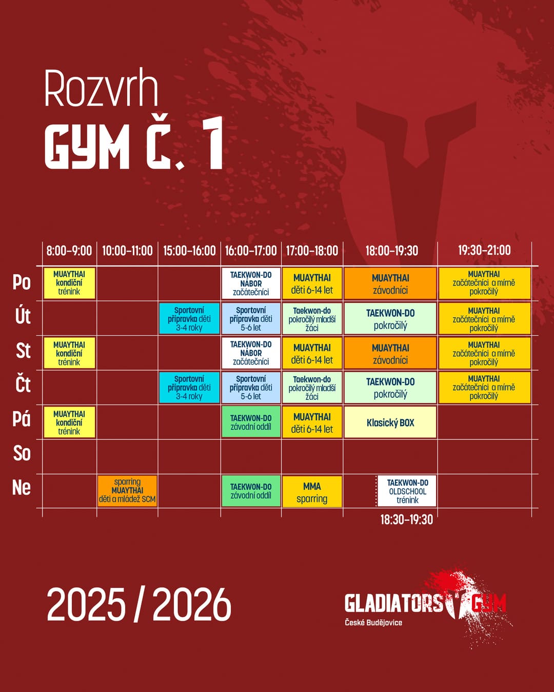 Gladiators gym trénink